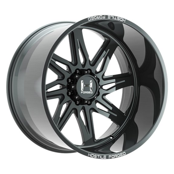 22x12 Hostile FORGED HF07 Tomahawk Gloss Black LEFT Wheel 8x6.5 (-44mm)