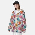 thumbnail image 5 of Daiia Skulls and Roses UPF 50+ Sun Protection Hoodie Jacket Lightweight Long Sleeve Sun Shirt for Women Men with Pocket Hiking Outdoor-X-Large, 5 of 9