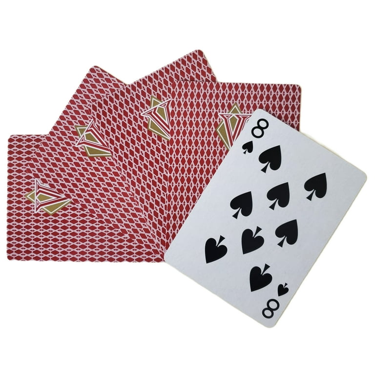 4 Pack Vegas Brand Premium Paper Playing Cards- 2 Jumbo Size