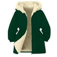 thumbnail image 4 of newwalpole Girl's Long Winter Warm Parka Sherpa Trimmed Collar Puffer Ski Jacket Coat Dark Green for Size 7-8 Years, 4 of 9