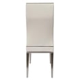 thumbnail image 5 of White Polyurethane Dining Chair with Brushed Stainless Steel (Set of 4), 5 of 5