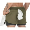 thumbnail image 1 of AMERTEER Men‘s 2 in 1 Athletic Short Jogger with Pockets, 1 of 5