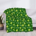 thumbnail image 3 of Fotbe Happy St. Patrick's Day Manta de Franela con Estampado, Manta Ultrasuave para Cama, Sofá, Auto, Hipoalergénica y Antibolitas-60"x50", 3 of 6