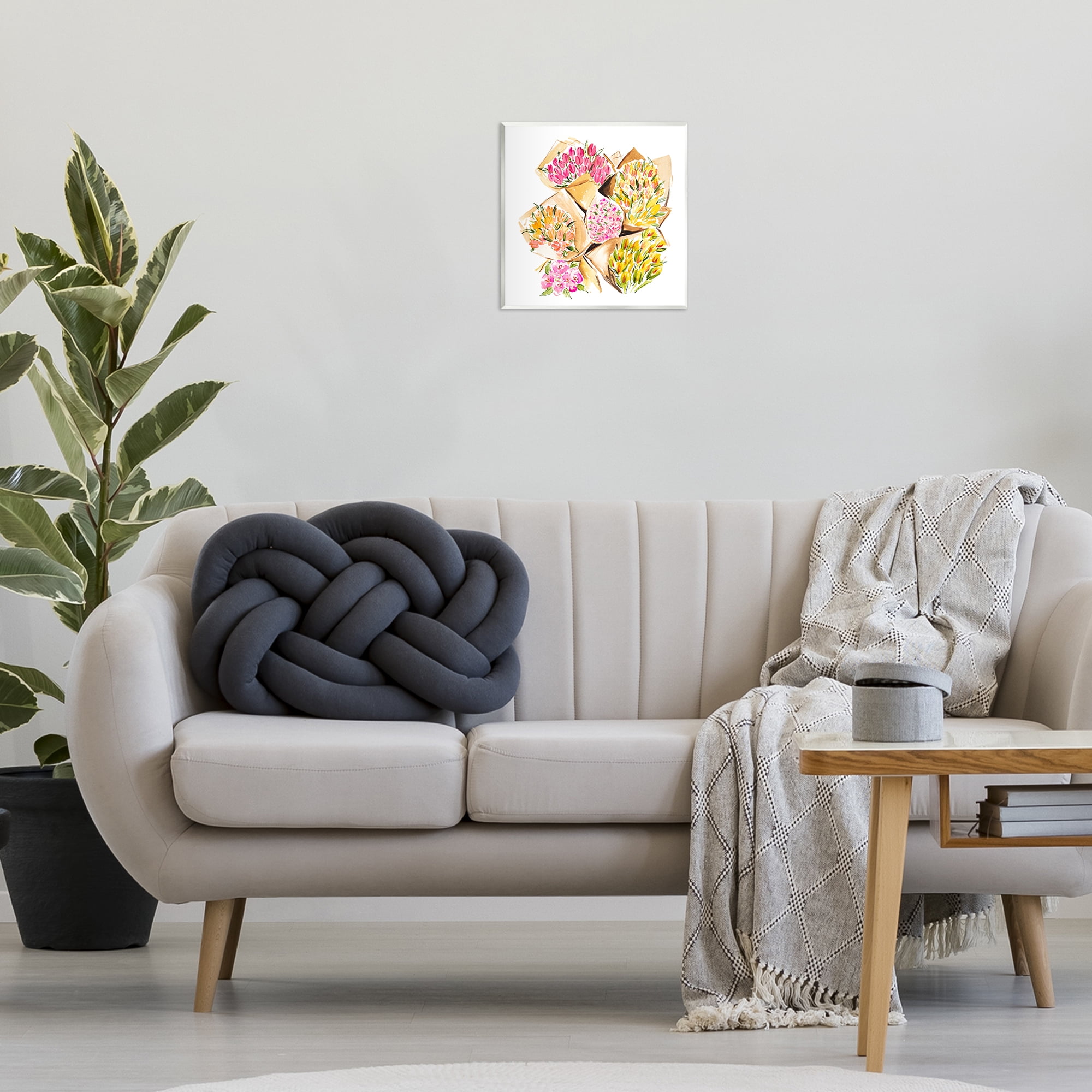 Stupell Industries Bundle of Bouquets Botanical & Floral Painting Unframed Art Print Wall Art, 12 x 12
