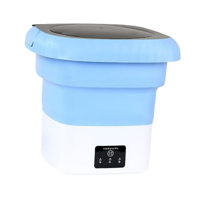Lavadora portátil, lavadora plegable, cómoda lavadora pequeña de limpieza profunda para el hogar, ropa interior, prendas para mascotas, toallas Azul BLESIY Lavadora