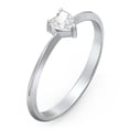 thumbnail image 3 of Heart Birthstone Ring - Cubic Zirconia / White Topaz (April), 3 of 6