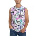 thumbnail image 1 of Balery Eiffel Tower and Hearts Camisetas sin mangas para hombre, absorbe la humedad y protege contra el mal olor.-3X-Large, 1 of 7