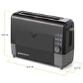 thumbnail image 3 of West Bend 77224 Toaster, Ranuras Anchas, Exterior Frío Al Tacto y Bandeja Recogemigas Extraíble, 2 Rebanadas, Color Negro, Nuevo, 3 of 5