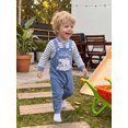 thumbnail image 4 of Cjfdfy Newborn Baby Boy Animal Overalls Fall Clothes Striped Long Sleeve Rompers And Embroidery Overalls Cute Country Baby Clothes Toddler Farm Winter Outfit 0-18 Months, 4 of 9