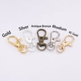 thumbnail image 3 of Lote de 10 unidades de ganchos de cierre de langosta giratoria, llavero dividido, Conector de anillo para bolso, cinturón, cadenas de perro, accesorios de fabricación de joyería DIY, 3 of 4