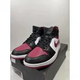 thumbnail image 2 of Ni-k-e Air Jordan 1 Mid “Bred Toe” Mens Black/Noble Red Size 8.5 Basketball Shoes, 2 of 6