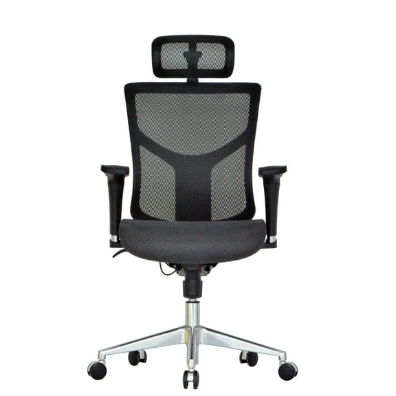 GM Seating Dreem II Mesh Series Executive Hi Swivel Chair Chrome Base with Headrest,