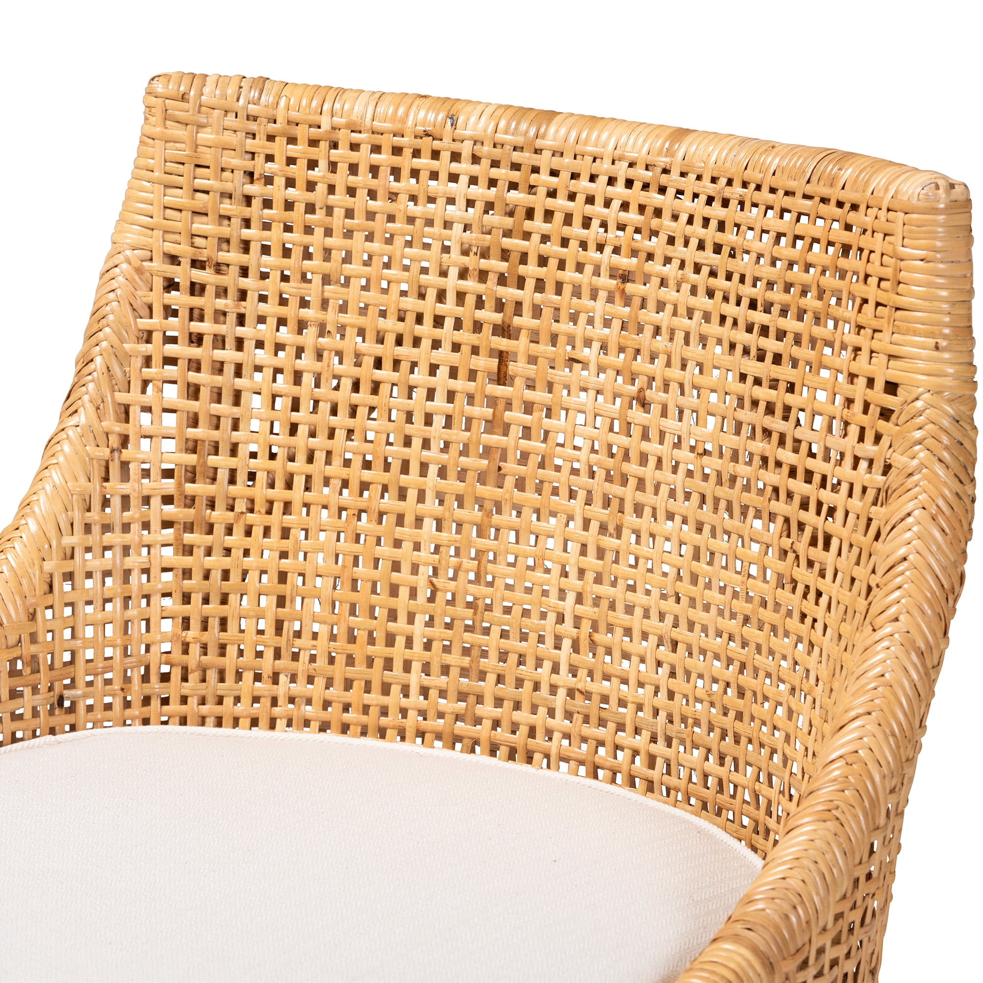 bali & pari Bella Rattan BOHO Counter Stool, Natural Brown