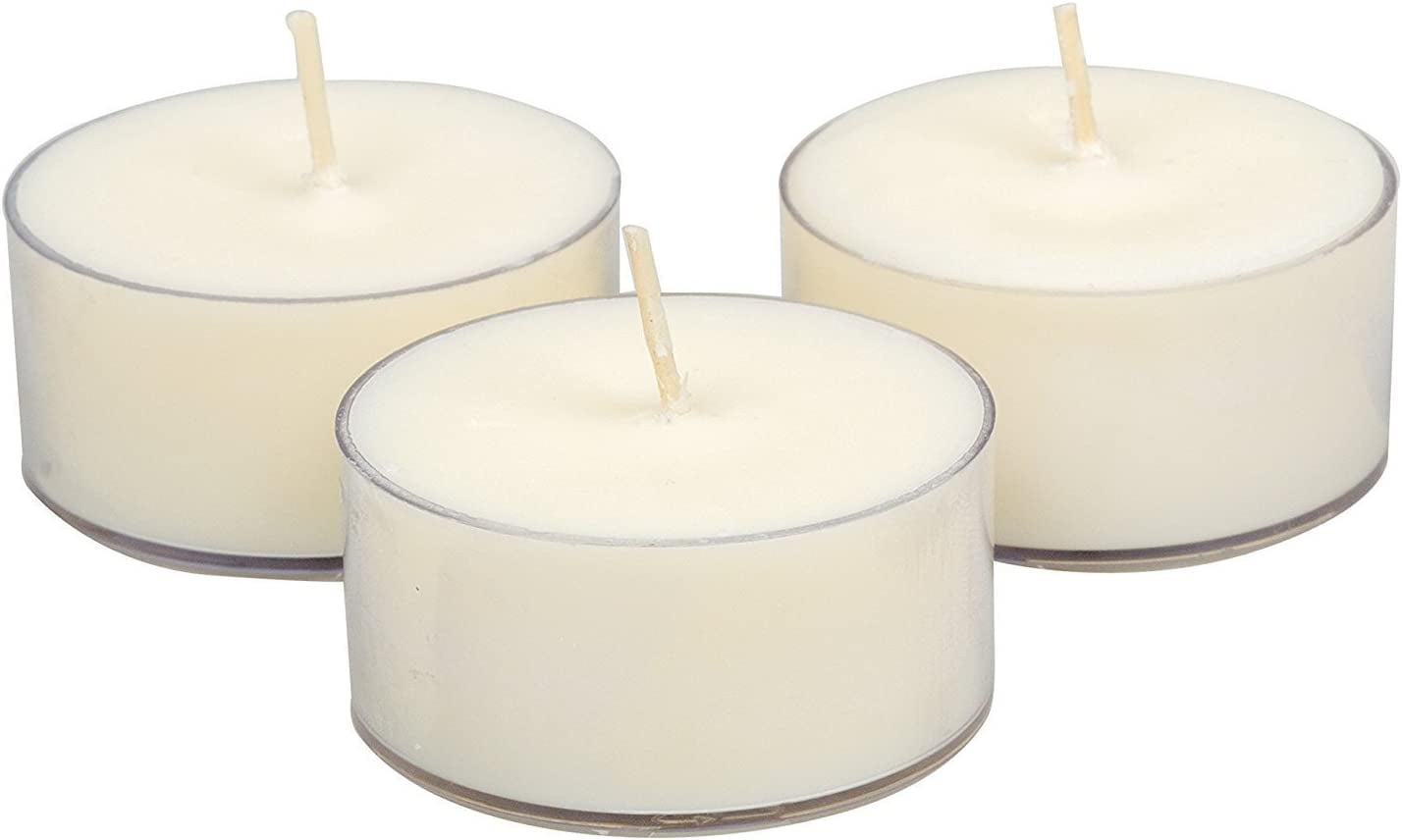 Soy Tealight Candles - 25 Unscented - All Natural Color - Clear Cup Candles With 6 To Hour Burn - Walmart.com