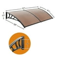 thumbnail image 5 of UBesGoo 78"X37.4" Awning Outdoor Patio Rain Cover Garden Eaves Canopy  Brown & Black Bracket, 5 of 8