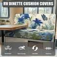 thumbnail image 4 of Boatee Bluebells Flower RV Dinette Cushion Covers Camper Accessories for Inside Bench Seat Cover Washable Sofa Covers for 2 Cushion Couch Comfortable Sofa Slip Covers for 2 Seat Cushion Couch Blue, 4 of 7