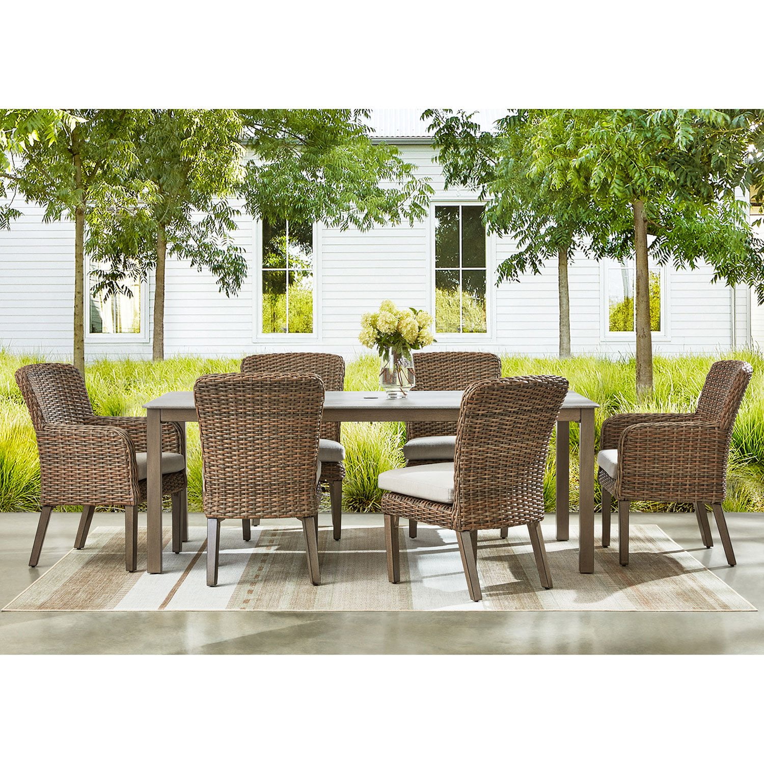 patio様 Member's Mark Fremont Rectangular Dining Set, 7pc - Samsclub.com
