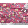 thumbnail image 2 of Soimoi Rayon Fabric Fruits,Swim Ring & Goggles Summer Designs Print Sewing Fabric Yard 56 Inch Wide, 2 of 3