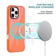 thumbnail image 4 of for iPhone 16 Pro Case Magnetic Phone Case Compatible with MagSafe, Soft TPU Bumper Hard Translucent Matte Back Slim Fit Grip Shockproof Protective Cover for Men Women Girls,Orange, 4 of 5