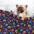 thumbnail image 3 of Pofeuu rainbow color Skull mushroom Print Puppy Blanket,Dog Blankets,Pet Blanket Cozy Cat Blankets for Indoor Cats, Fuzzy Pet Blanket for Kitten Doggy Dog Blankets-Medium, 3 of 8