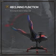 thumbnail image 6 of Vinsetto Racing Gaming Chair with RGB LED Lights, Adjustable Height, Gamer Office Chair, Computer Desk Chair, Black/Red, 6 of 10