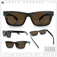 thumbnail image 2 of Mens Classic Narrow Rectangle Horn Rim Hipster Hustler Dad Shade Sunglasses Slate - Brown, 2 of 8