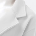 thumbnail image 6 of RYRJJ Women's Winter Wool Coats Open Front Lapel Notched Collar Single-Breasted Long Trench Pea Coat Oversized Overcoat with Pockets(White,XL), 6 of 7