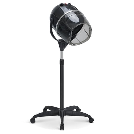 BarberPub Adjustable Bonnet Hood Hair Dryer with Wheel