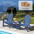 thumbnail image 4 of Costway 3 PCS Patio Adirondack Chair Side Table HDPE Weather Resistant Cup Holder, 4 of 6