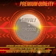 2 Pack AmVolt CR2032 Battery 220mAh 3 Volt Lithium Battery Coin Button
