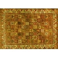 thumbnail image 1 of Ahgly Company Machine Washable Indoor Rectangle Persian Yellow Traditional Area Rugs, 4' x 6', 1 of 4