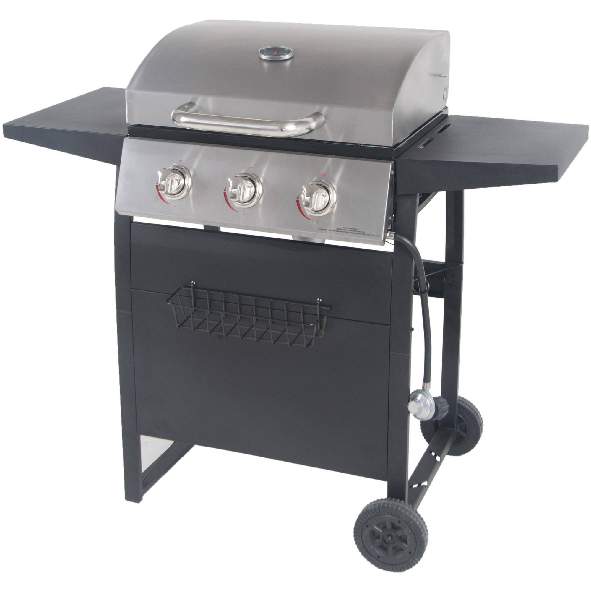 RevoAce 3-Burner Space Saver Propane Gas Grill, Stainless and Black, GBC1706W - image 4 of 11