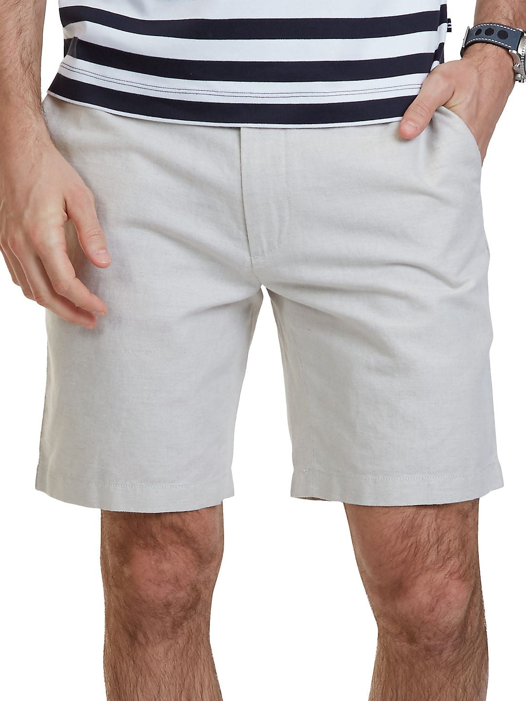 Nautica Mens Linen Blend Classic Fit 
