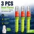 thumbnail image 2 of Electronic Boat Flares Marine Emergency Distress Signal Lights for Boats, Fishing Kayaks, Life Rafts & Marine Safety Equipment (Red, 3PC), 2 of 7