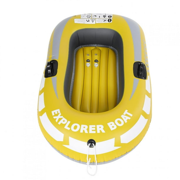 Inflatable Kayak 1 Person, Suitable For One Persons To Use Color: Yellow Inflatable  Canoe, For Angler Water Sports Enthusiasts Fishing Drifting 