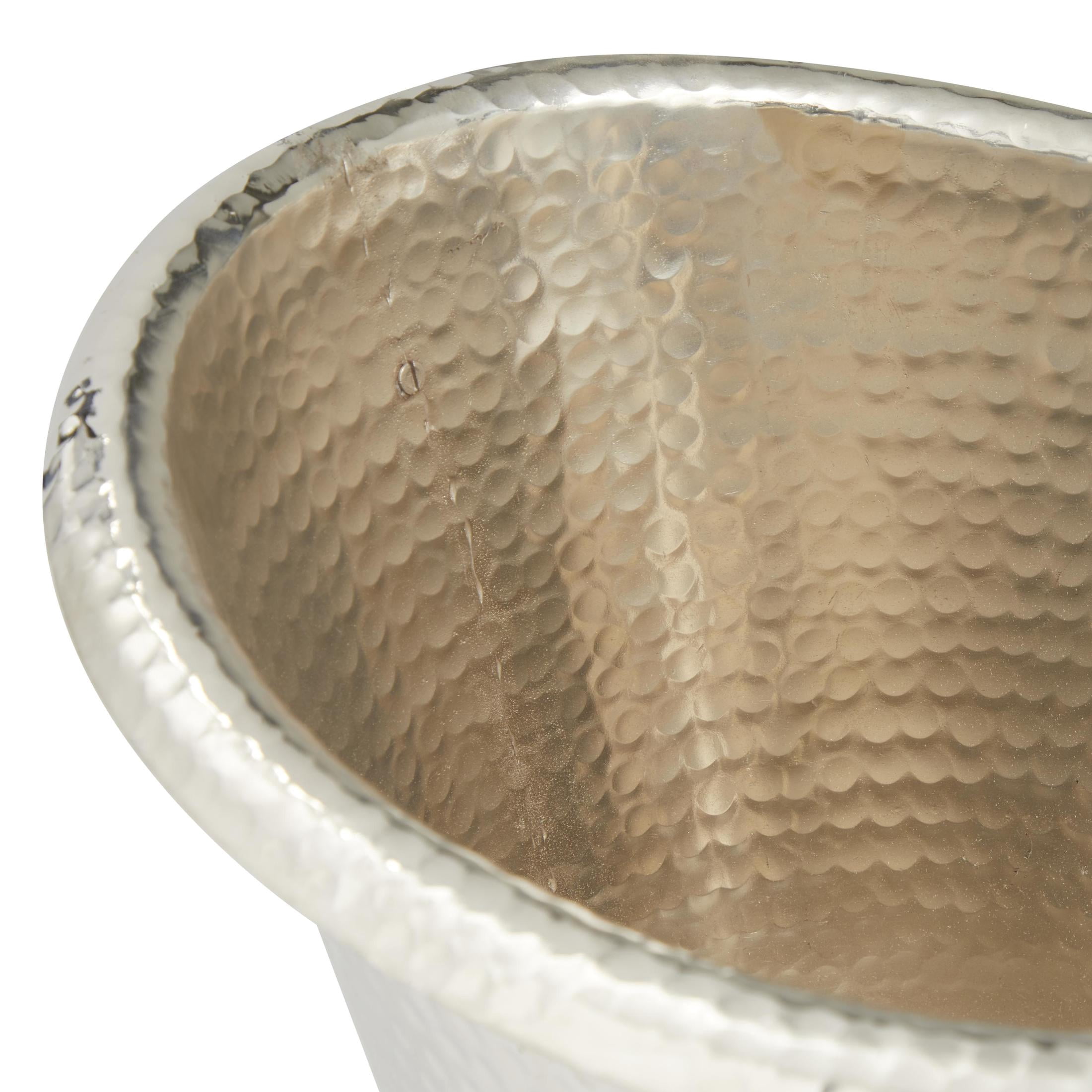 DecMode Oval Aluminum Metal 6 Bottle Silver Ice Bucket