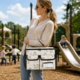 thumbnail image 4 of Universal Stroller Organizer, Stroller Caddy with Detachable Strap& Heightened Insulated Cup Holders & Non-slip Secure Hooks Accessories, Fits Most Strollers, 3 Ways to Carry, 4 of 6
