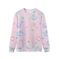 thumbnail image 3 of TWZH Women Planet Graphic 3D Print Crew Neck Long Sleeve Pullover Top, 3 of 4