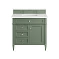thumbnail image 6 of James Martin Vanities 36" Single Vanity, Smokey Celadon w/ 3 CM White Zeus Top, 6 of 6