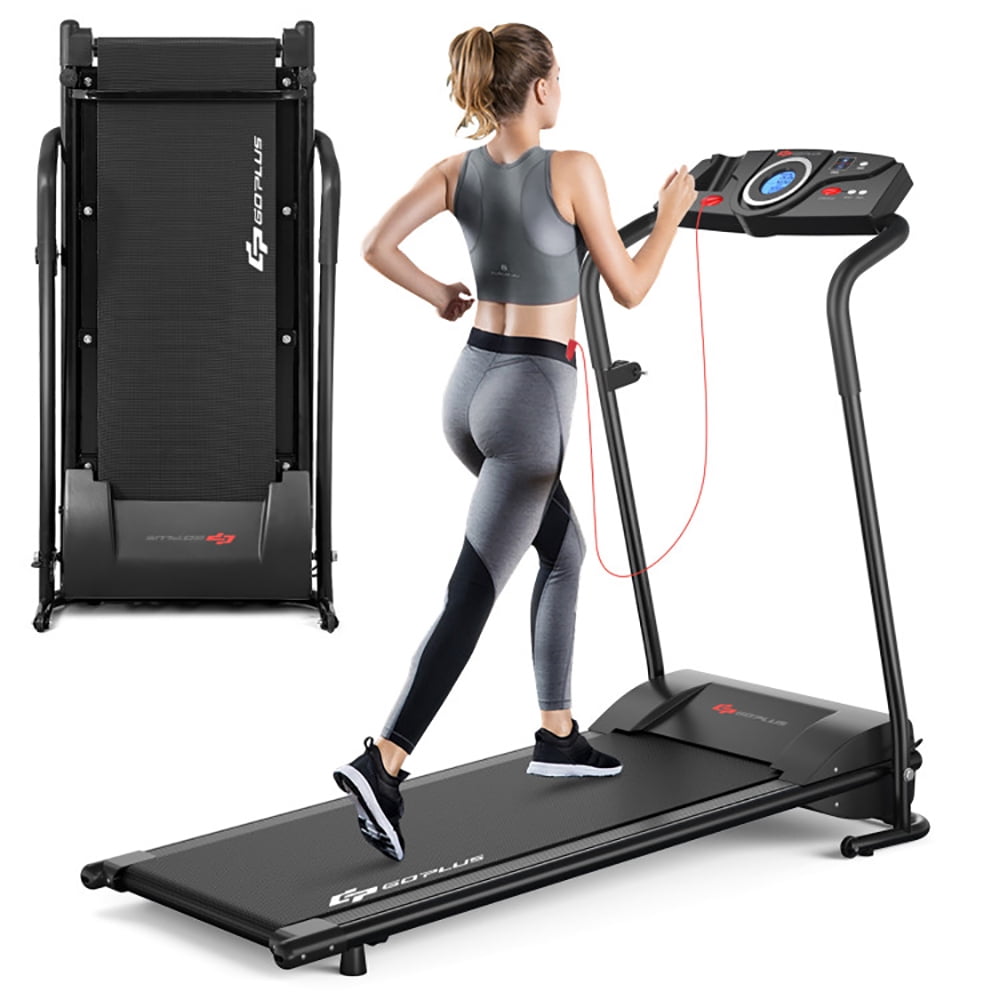 Topcobe 1.0 HP Electric Mobile Power Foldable Treadmill with Operation Display for Home, Under Desk Walking Pad Treadmill