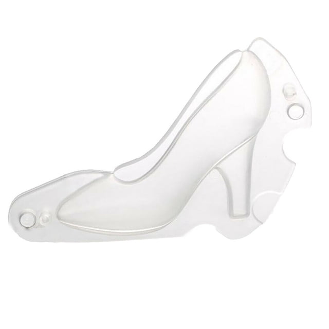 Dengmore Plastic Clear High Heel Shoe Chocolate Mould DIY Cake 3D Candy Molding Make Tool