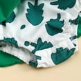 thumbnail image 4 of Pandaie Baby Girl Christmas Romper Newborn Santa Deer Jumpsuit Dress Infant Cute Ruffle Outfits Clothes with Headband Green 18-24 Months, 4 of 5