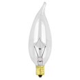 thumbnail image 2 of Feit Electric Bp25cfc 25 Watt Clear Flame Tip Chandelier Light Bulbs, 2 of 2
