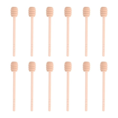 

12Pcs Wood Honey Stirring Stick Honey Dipper Stick Honey Spoon Rod