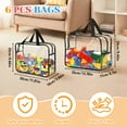 thumbnail image 6 of 6 Pack Clear Toy Storage Bags with Carry Handles, 2 Sizes Zippered Storage Organizer Bins for Legos Puzzles Board Games, Playroom Storage Organizers., 6 of 8