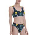 thumbnail image 2 of Daiia Space and Animals printed 2 piece Swimsuit Bikinis for Women High Waisted Racerback Bathing Suits Summer Tummy Control Scoop Neck Swimwear-Large, 2 of 8