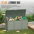 thumbnail image 2 of SUNCROWN Outdoor 75 Gallon Storage Deck Box, Weatherproof Woodgrain Patio Storage Box for Balcony, Garden, Backyard (Green), 2 of 7