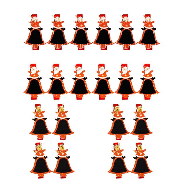 20pcs de clips de madera patrón de foto clavijas pinzas de la ropa del arte DIY Soledad Clips De Madera De Madera De Navidad