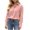 Pink, variant on Tqcoqu Women's Collared Long Sleeve Solid Blouse Loose Casual Shirt with Heart Decorative Buttons