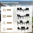 thumbnail image 5 of Costway 4 PCS Outdoor Wicker Patio Furniture Set w/ Heavy-Duty Galvanized Metal Frame Black, 5 of 9